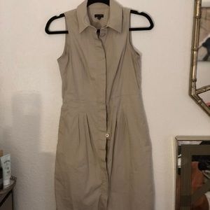 Talbots Khaki dress w pockets. Sz 4P